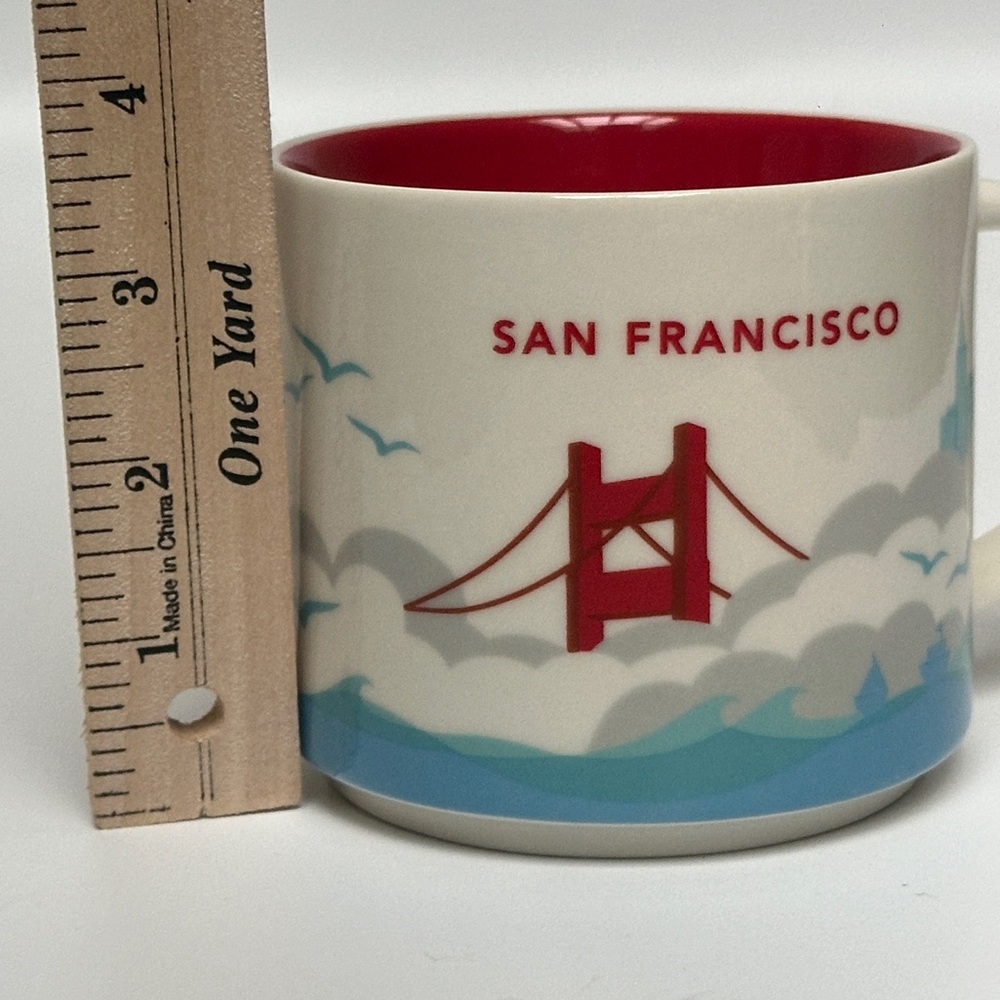 Starbucks You Are Here San Francisco Mug Red Interior 14 oz - Picture 7 of 8